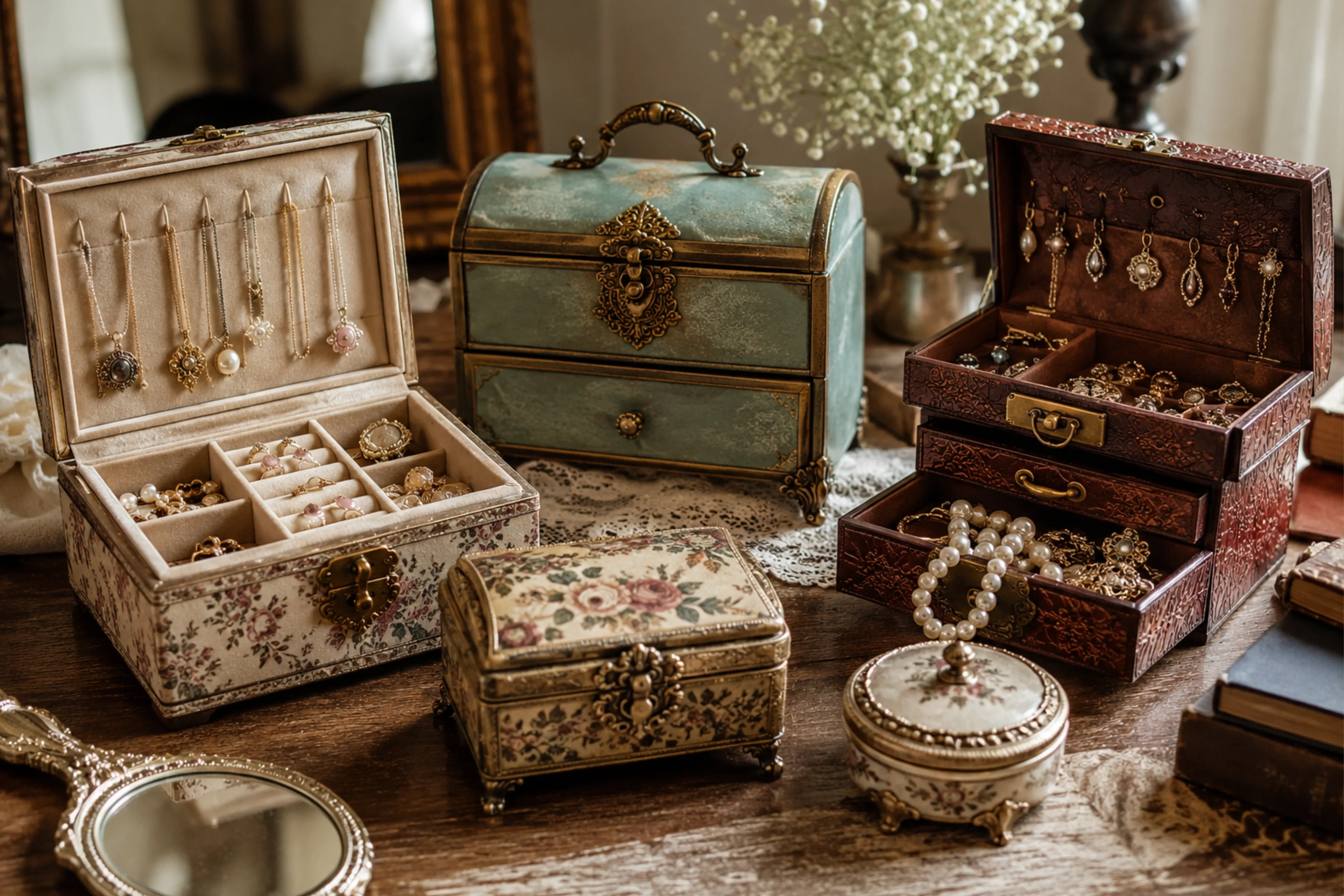 Vintage and Retro Jewelry Box Designs for Stylish Jewelry Organization